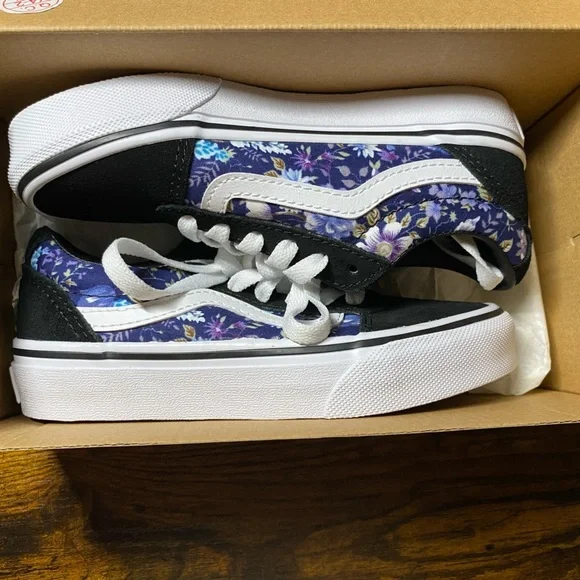 Vans kids Wade shoes in purple floral Size-12 - Picture 5 of 12